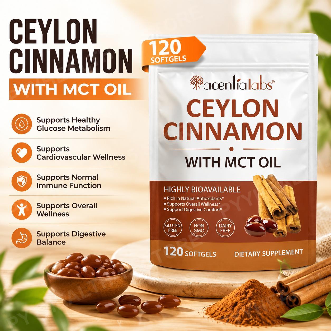 Mct Oil Coconut - Ceylon Cinnamon dengan Minyak MCT Kelapa