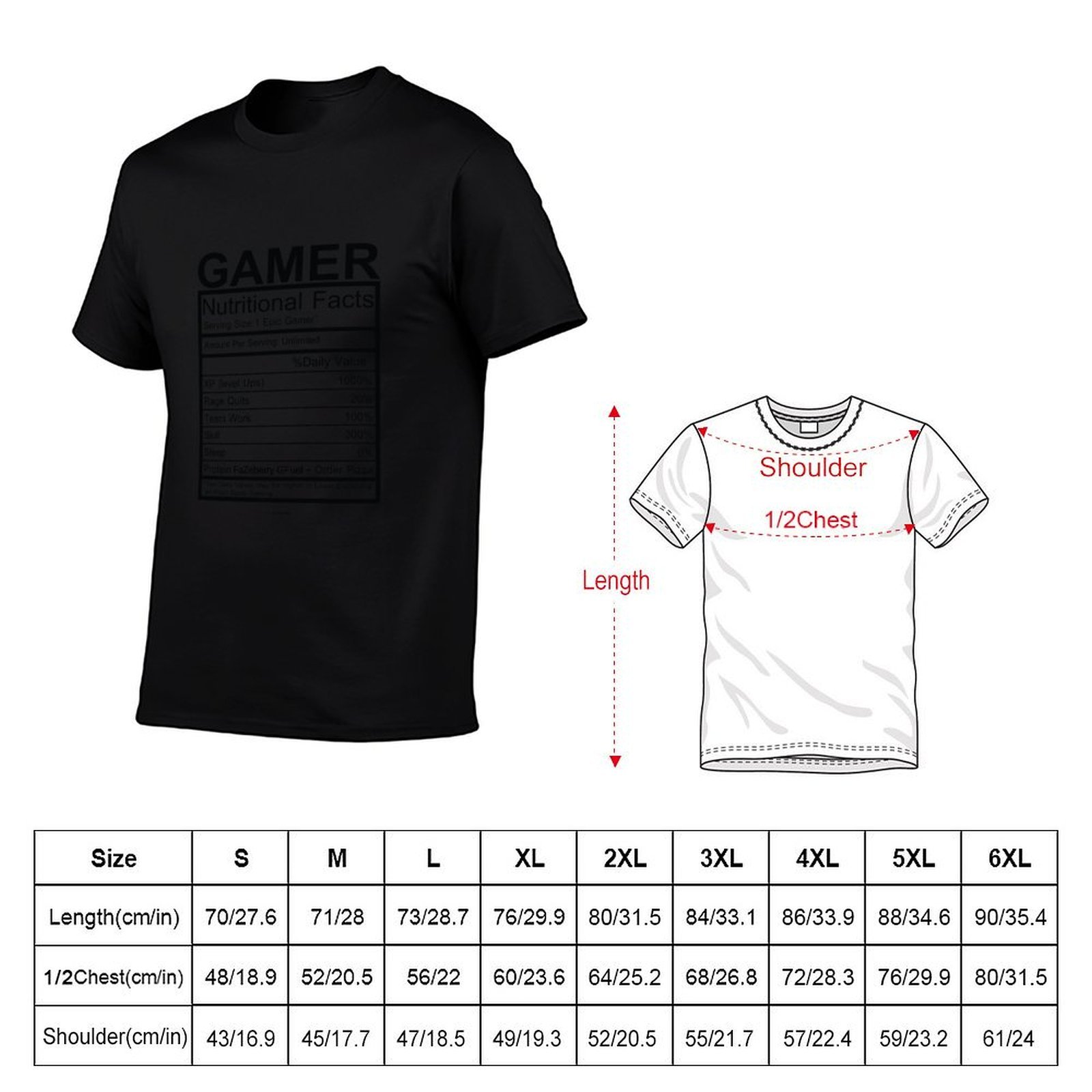 T-Shirt Bagan Fakta Nutrisi Ga - The Nutrition Fitness ulasan dan harga